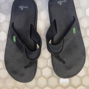 Sanuk Black Flip Flops
